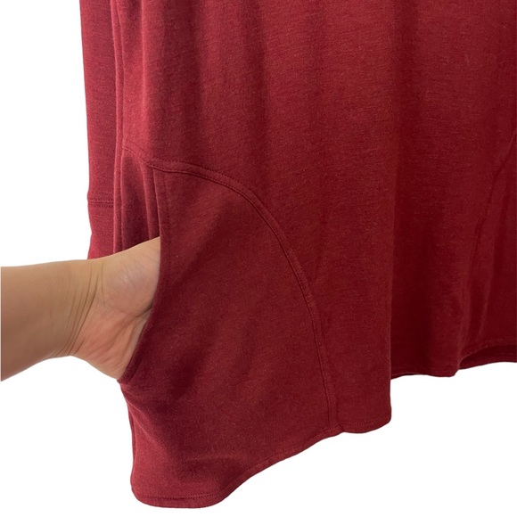 Soft surroundings Extra Soft Pullover Hooded 3/4 SL Sweater With Pockets Size PS - Picture 4 of 10